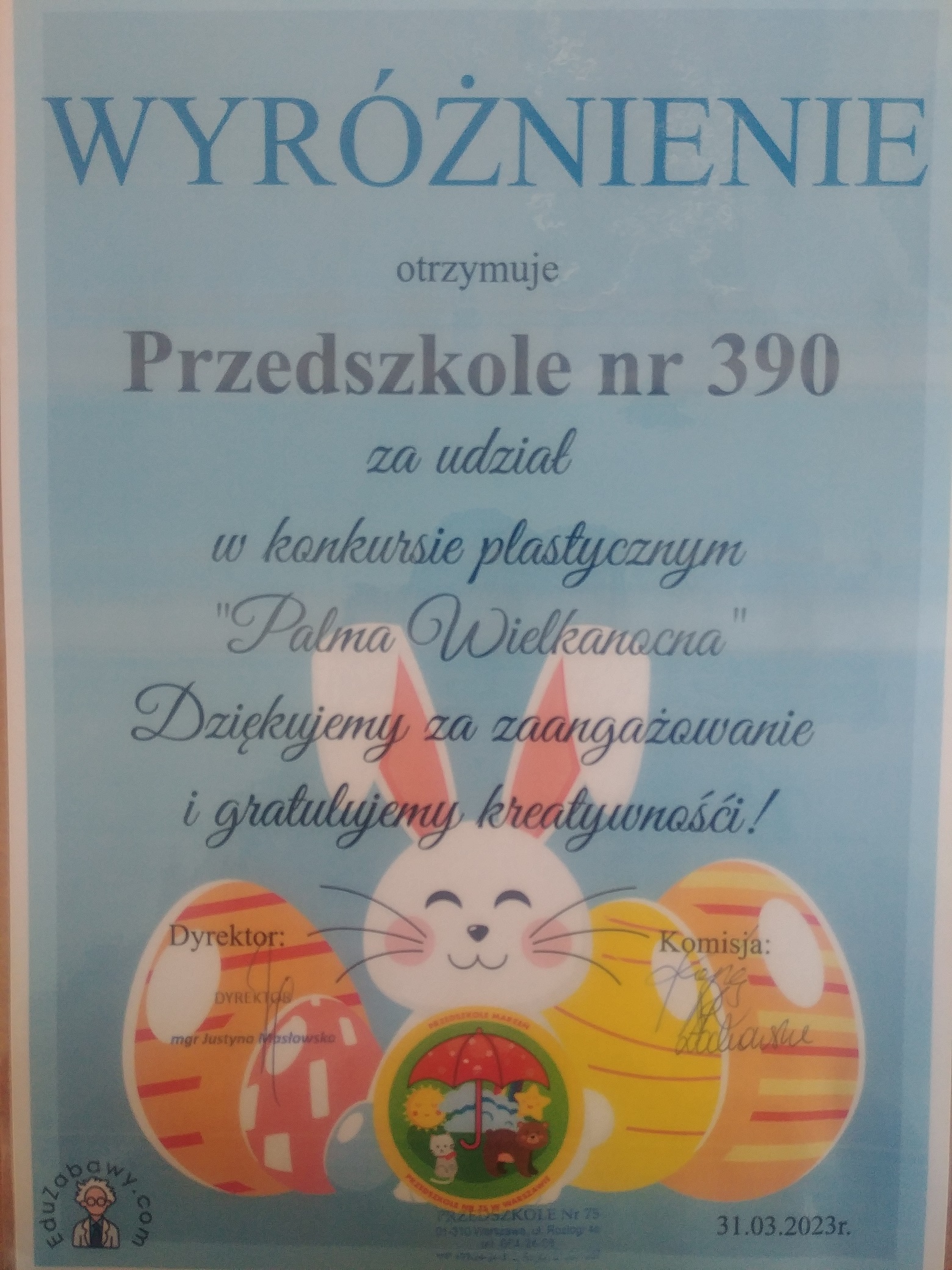 Galeria - Przedszkole 390 w Warszawie