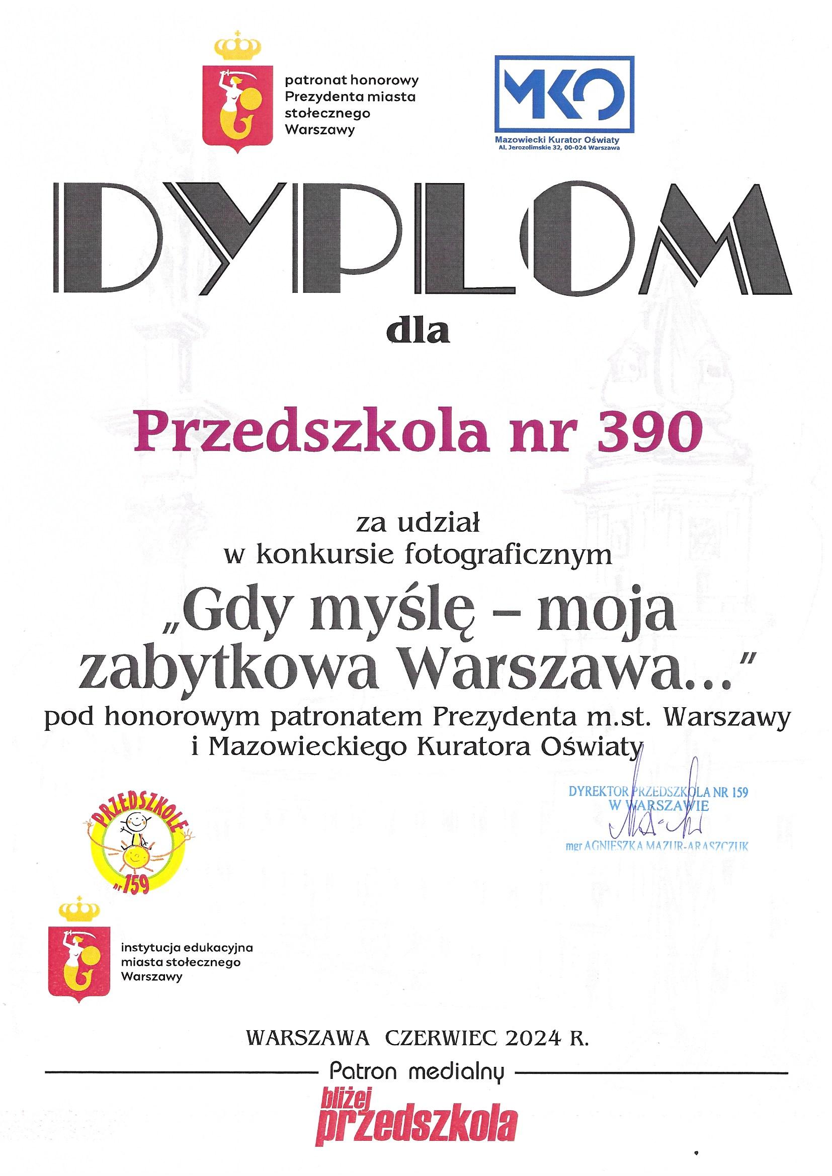 Galeria - Przedszkole 390 w Warszawie